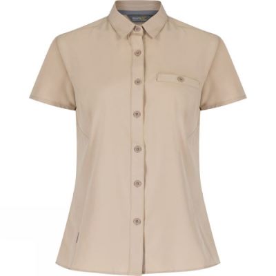 Camisa Regatta Kioga Manga Corta Mujer Beige - Chile FZA297105